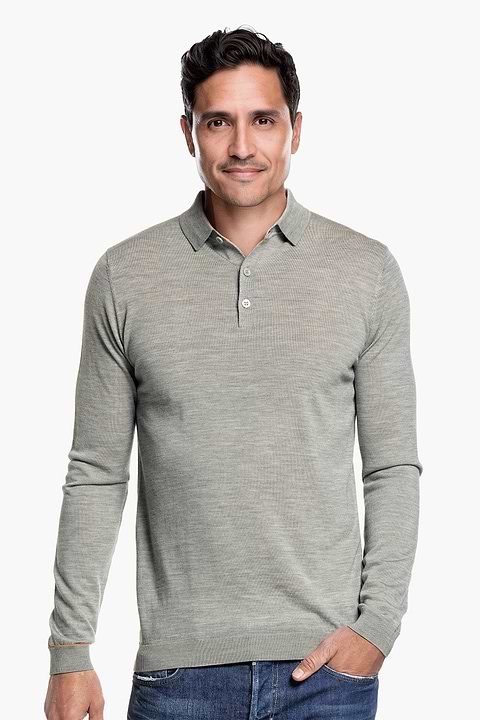 Polo Pullover Hazy Green - Base Image