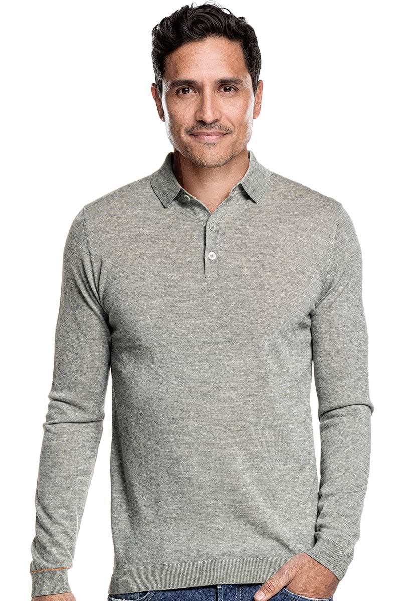 Polo Pullover Hazy Green