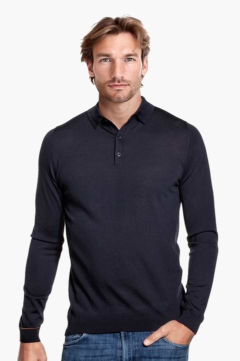 Polo Pullover Very Dark Navy - Base Image