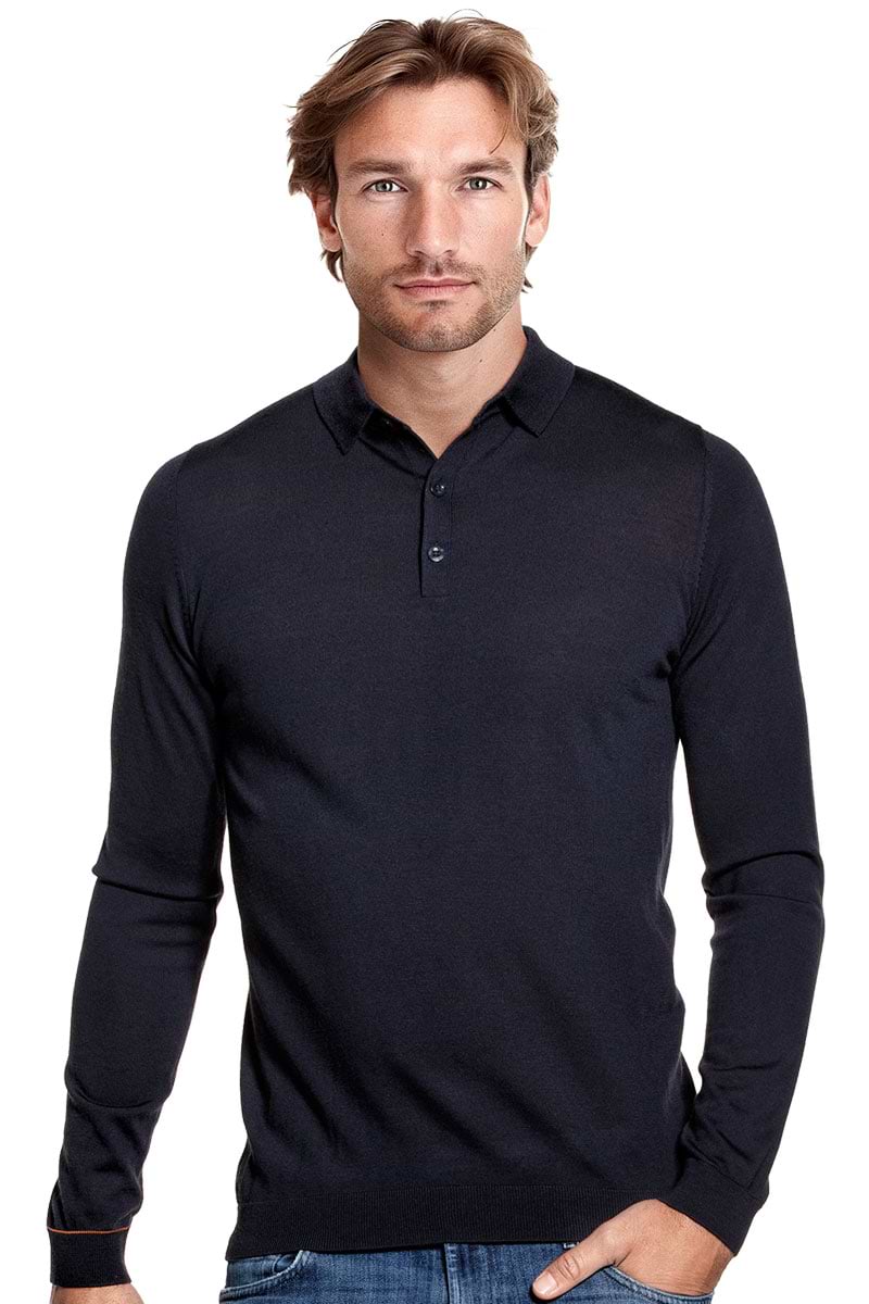Polo Pullover Very Dark Navy