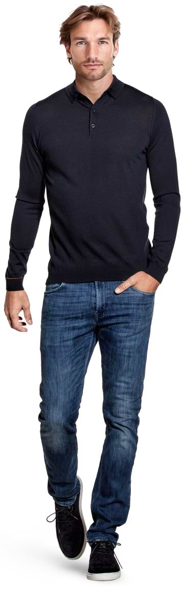 Polo Pullover Very Dark Navy