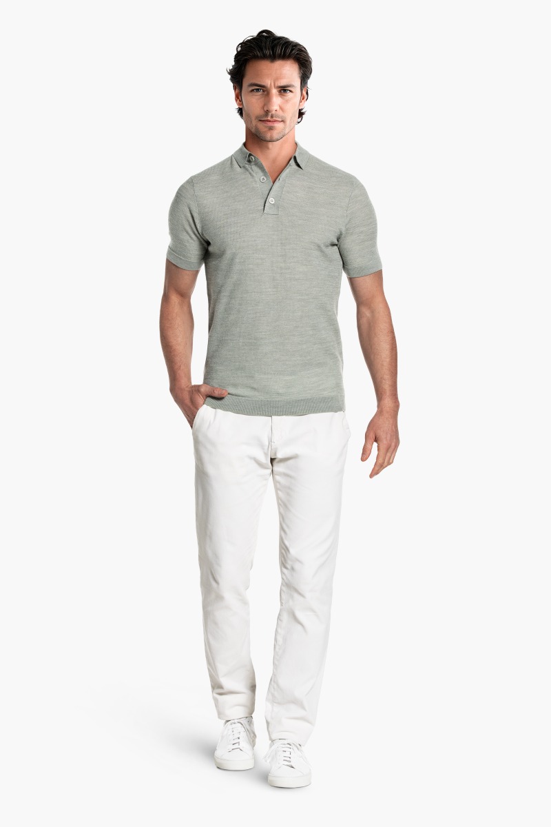 Riva Barley Buttons Short Sleeve Hazy Green