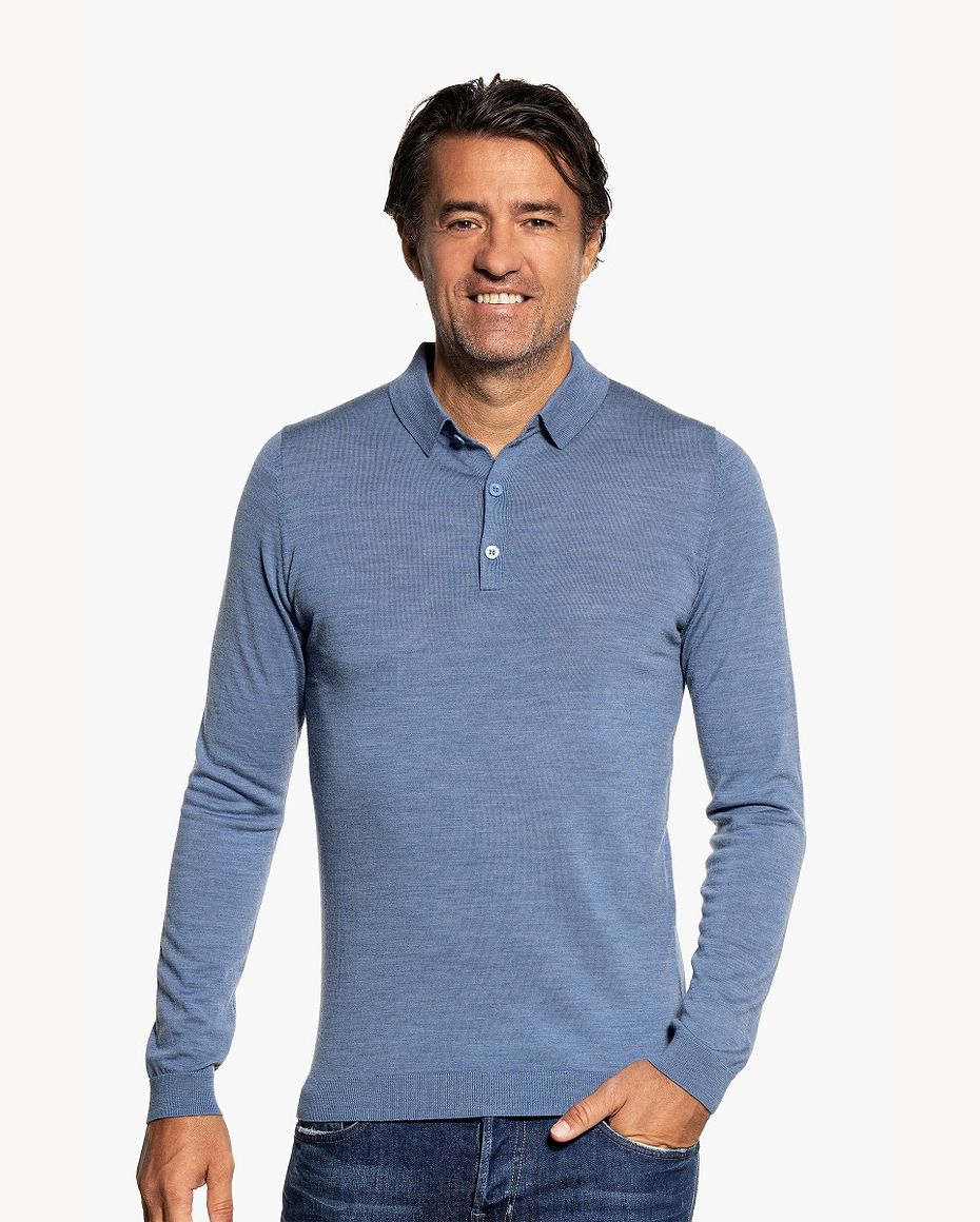 Riva Buttons Long Sleeve Ice Blue