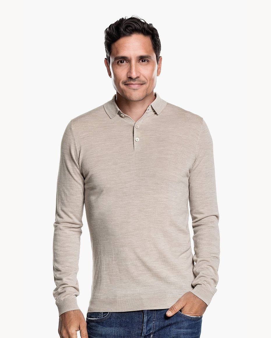 Riva Buttons Long Sleeve Limestone Beige