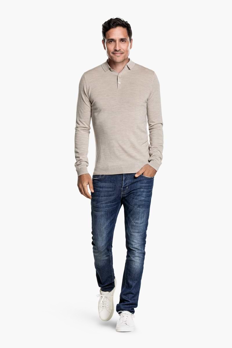 Riva Buttons Long Sleeve Limestone Beige