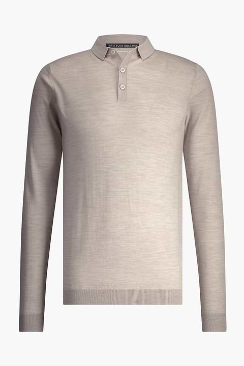 Riva Buttons Long Sleeve Limestone Beige - Base Image