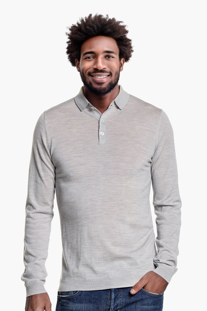 Riva Buttons Long Sleeve Limestone Grey