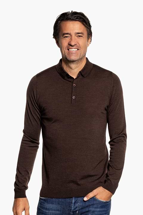 Riva Buttons Long Sleeve Pure Chocolate - Base Image