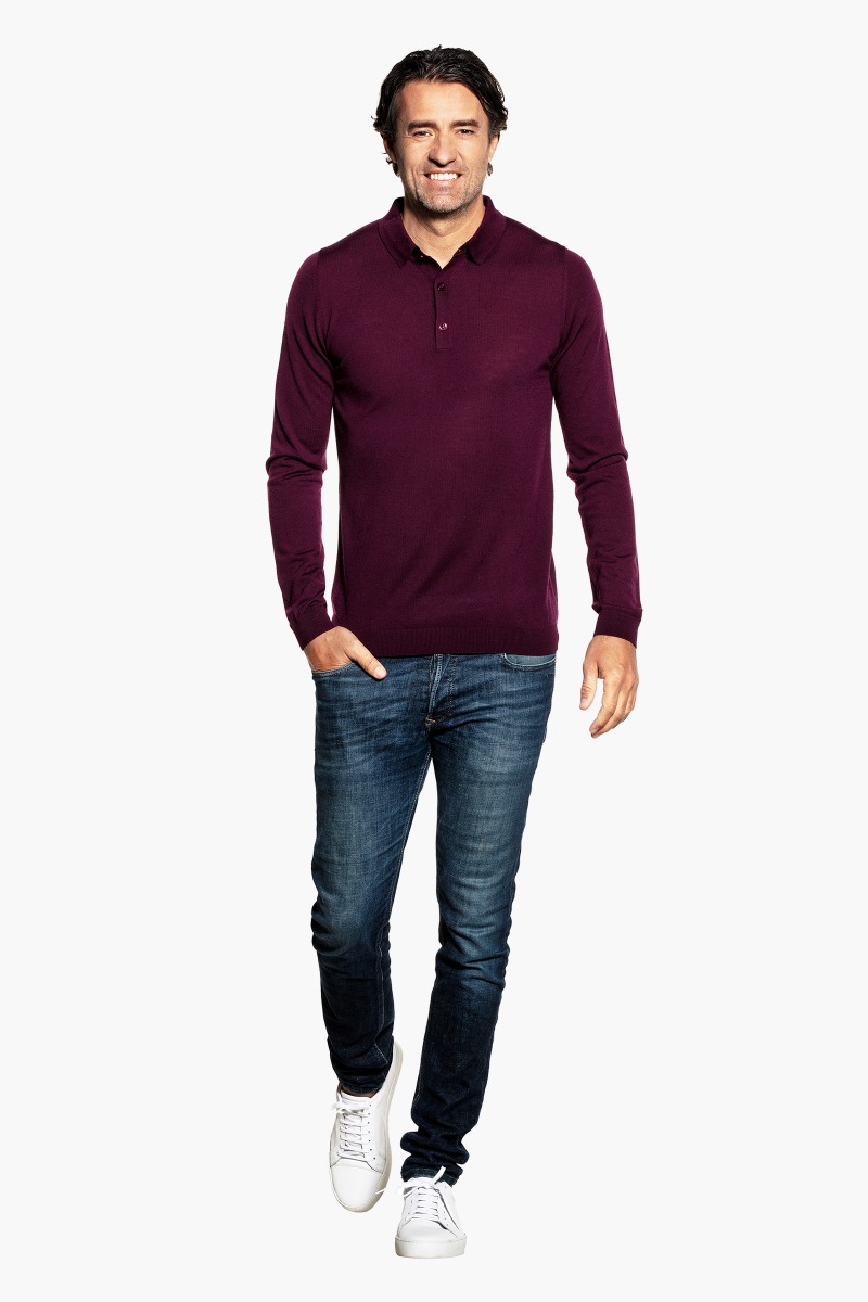 Riva Buttons Long Sleeve Red Cabbage