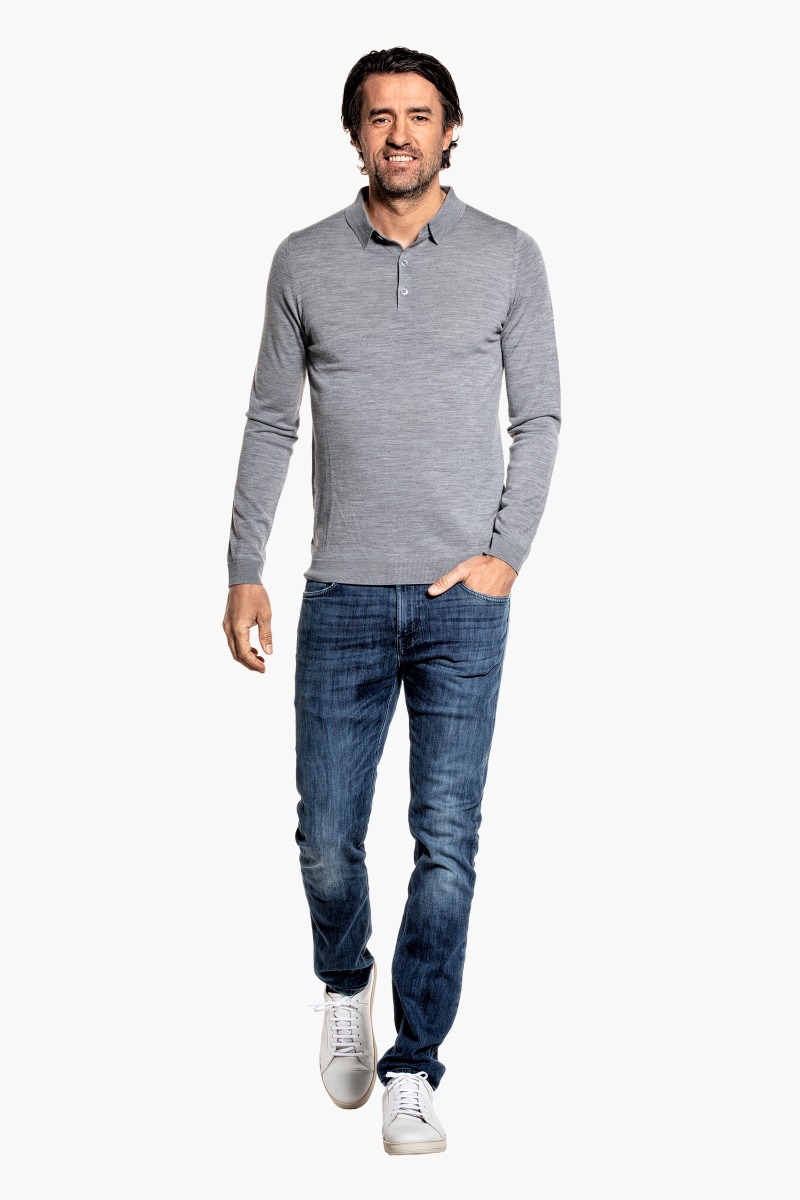 Riva Buttons Long Sleeve Silver Grey