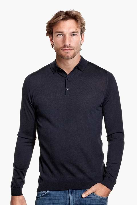 Riva Buttons Long Sleeve True Navy - Base Image