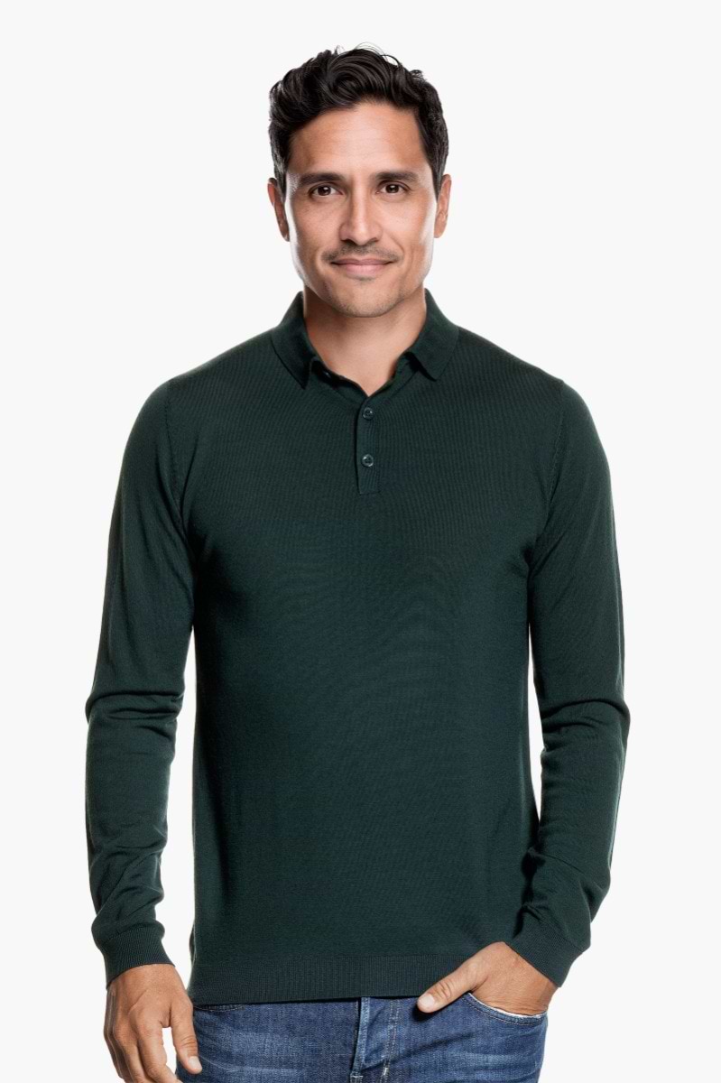 Riva Buttons Long Sleeve Very Dark Green