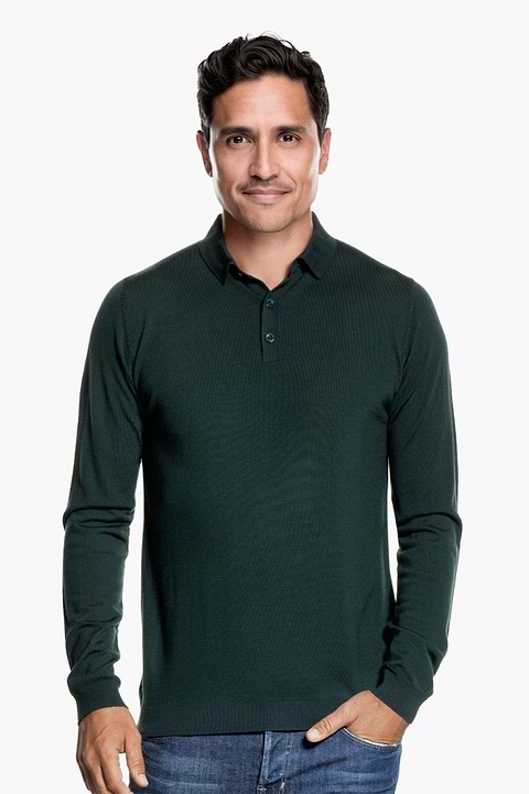 Riva Buttons Long Sleeve Very Dark Green - Base Image