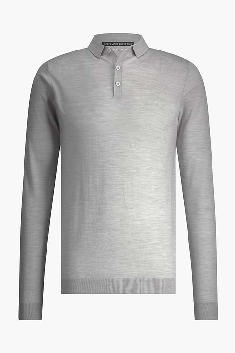 Riva Buttons Long Sleeve Limestone Grey - Base Image