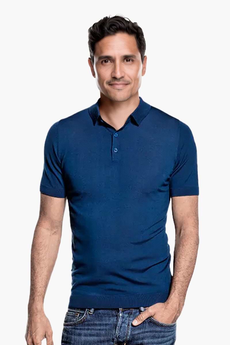 Riva Buttons Short Sleeve Bright Navy