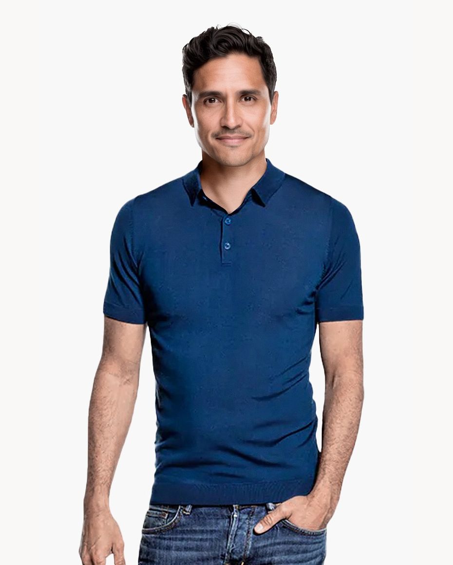 Riva Buttons Short Sleeve Bright Navy