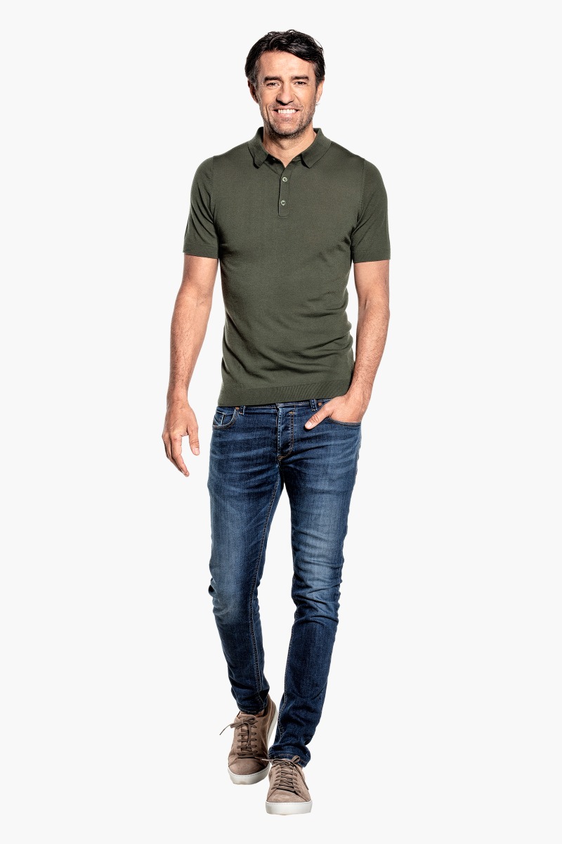 Joe Riva Buttons Short Sleeve Classy Moss