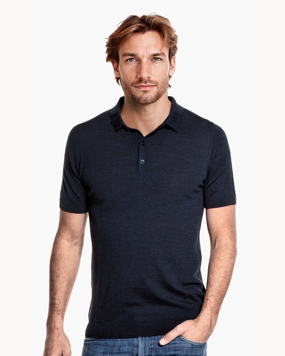 Riva Buttons Short Sleeve True Navy