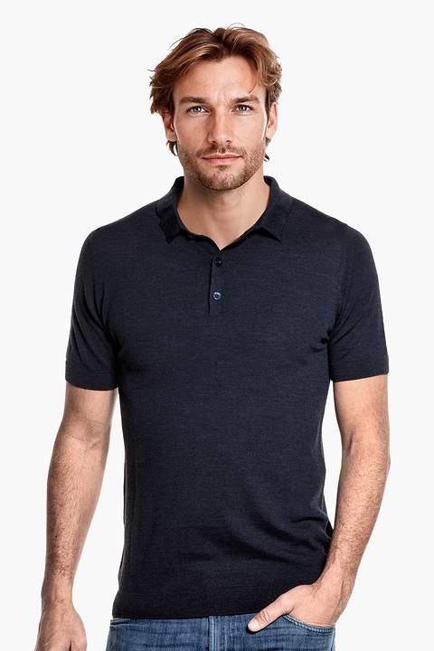 Riva Buttons Short Sleeve True Navy - Base Image