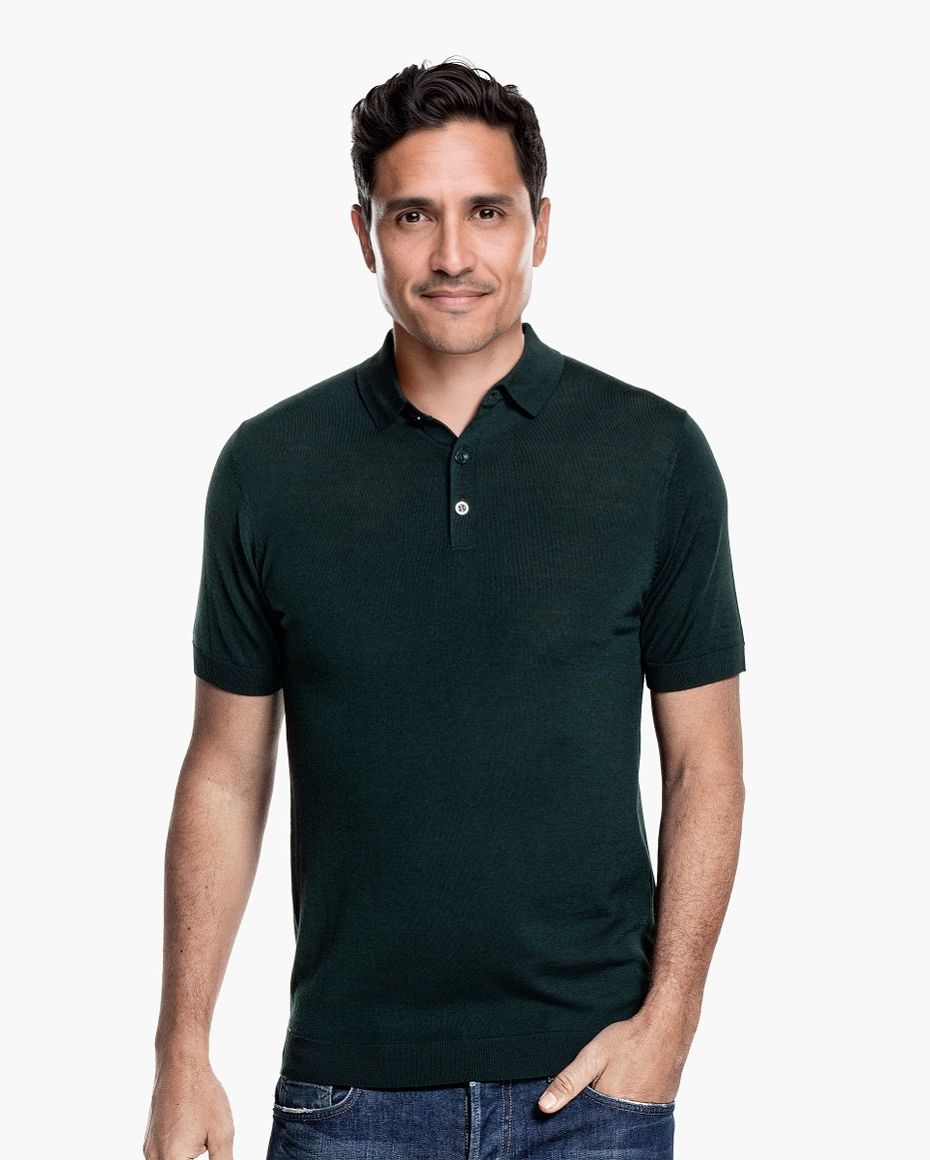 Riva Buttons Short Sleeve Very Dark Green