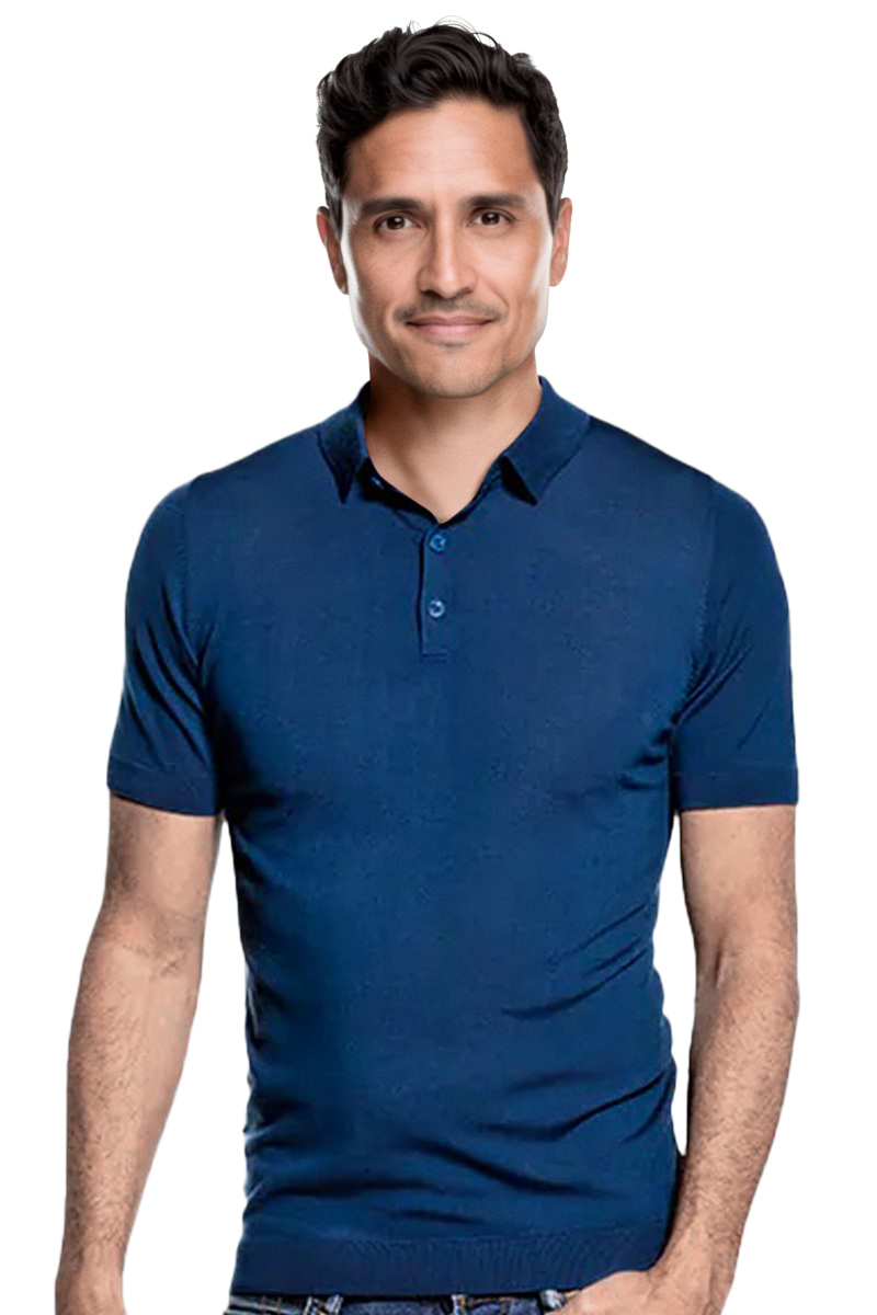 Riva Buttons Short Sleeve Bright Navy