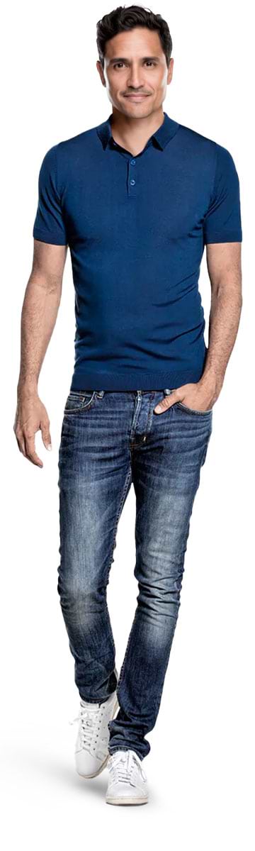 Riva Buttons Short Sleeve Bright Navy