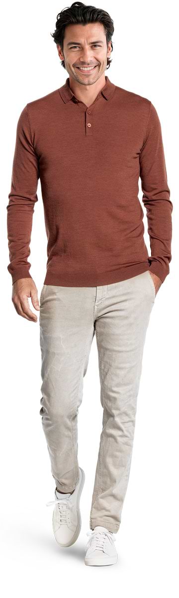 Riva Buttons Long Sleeve Terracotta