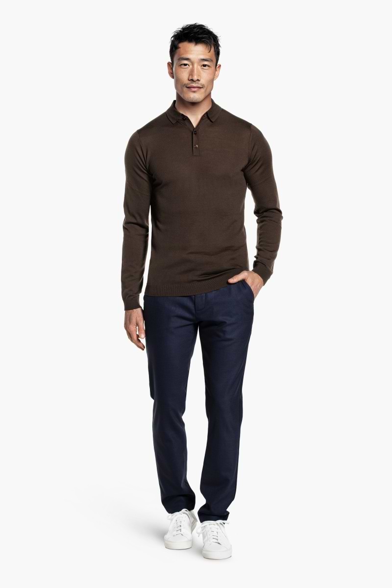 Riva Buttons Long Sleeve Very Dark Brown