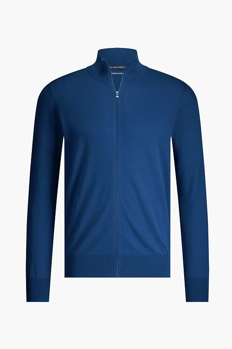 Riva Cardigan Zip Bright Navy - Base Image