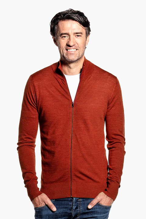 Joe Riva Cardigan Zip Copper Canyon - Base Image