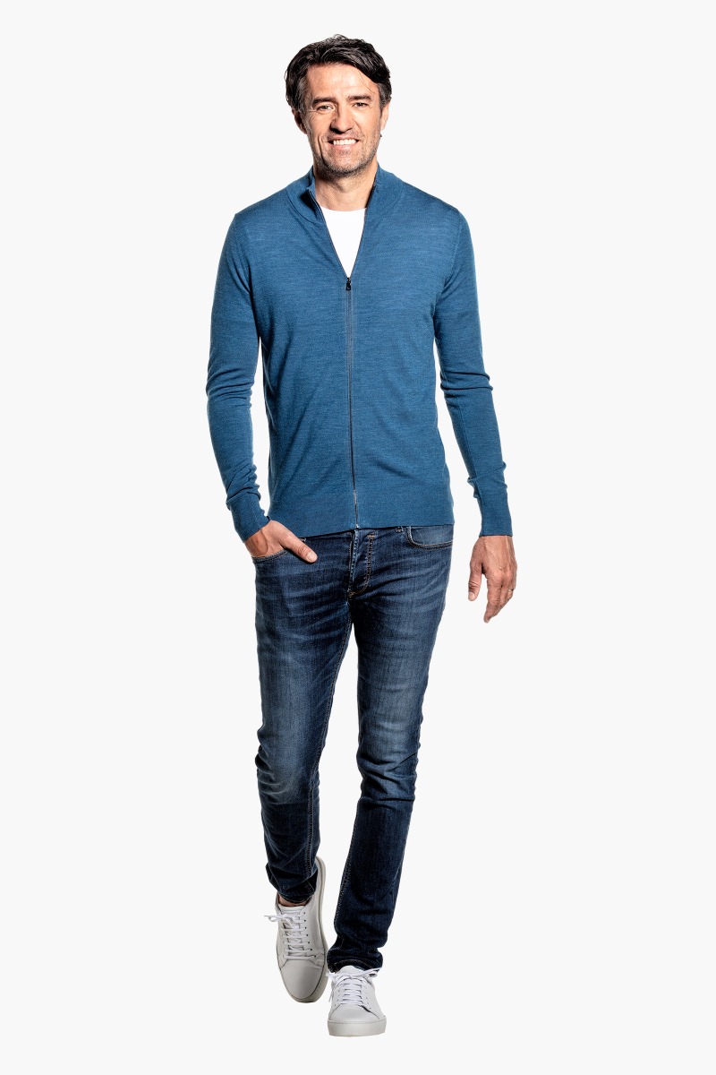 Joe Riva Cardigan Zip Federal Blue 