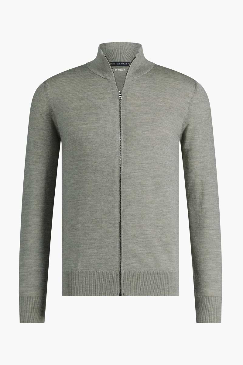 Riva Cardigan Zip Hazy Green
