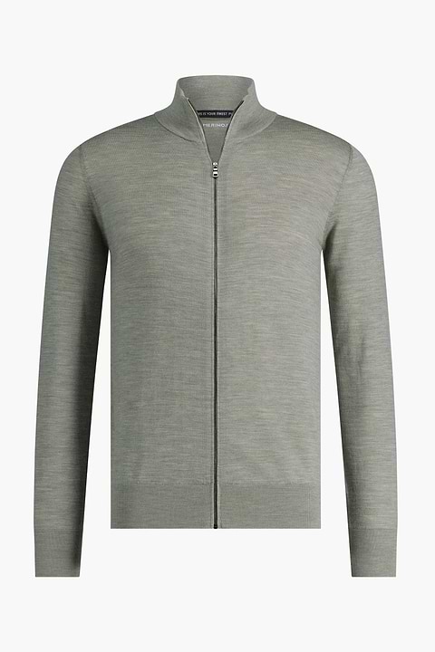 Riva Cardigan Zip Hazy Green - Base Image