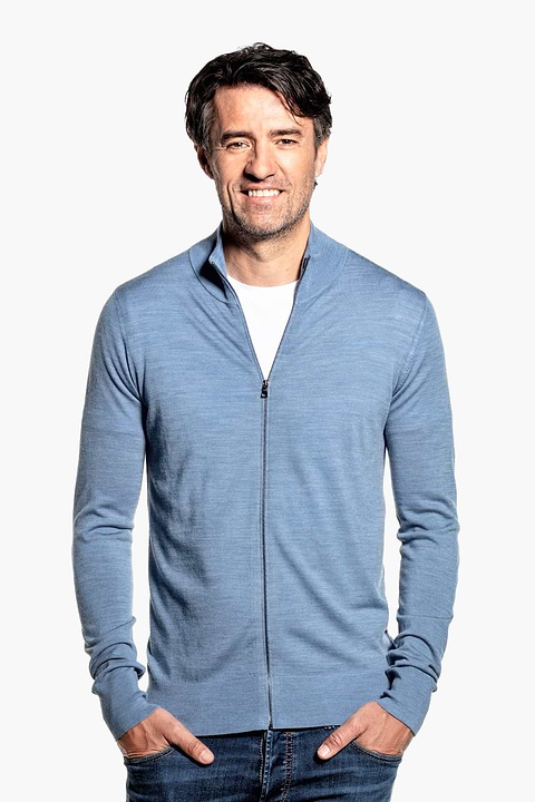 Joe Riva Cardigan Zip Ice Blue - Base Image