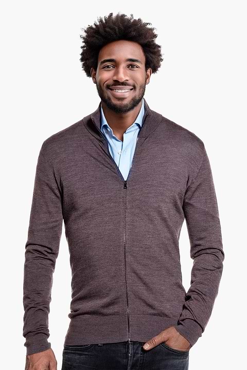 Joe Riva Cardigan Zip Interesting - Base Image
