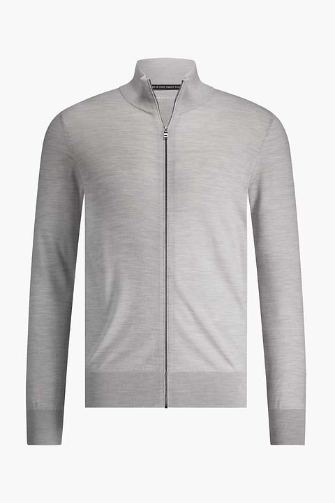 Riva Cardigan Zip Limestone Grey - Base Image