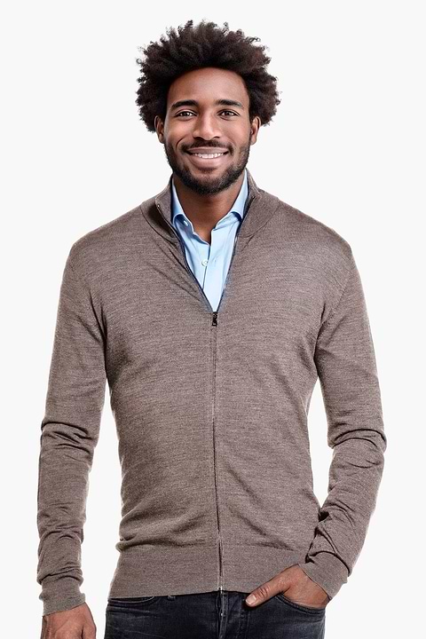 Joe Riva Cardigan Zip Muddy Clay - Base Image