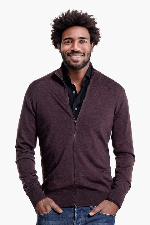 Joe Riva Cardigan Zip Queen Of The Night - Base Image