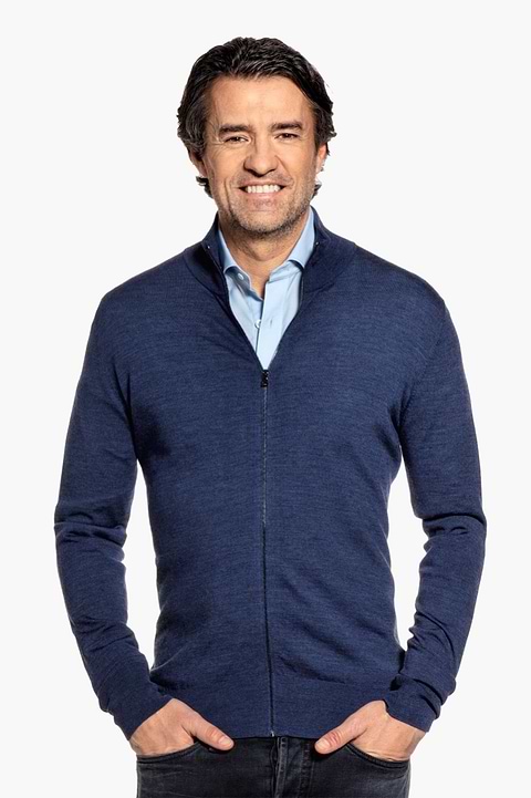 Joe Riva Cardigan Zip Summernight Navy - Base Image