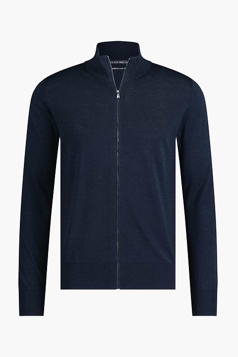 Joe Riva Cardigan Zip True Navy - Base Image