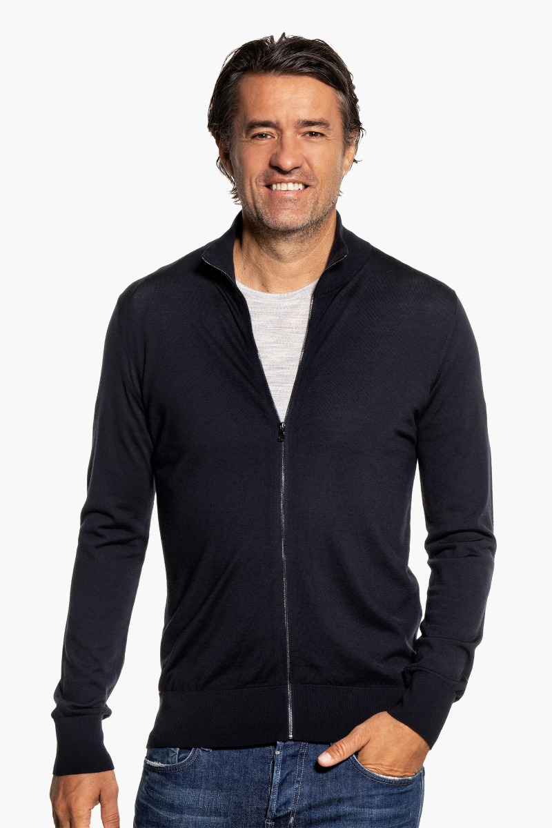 Joe Riva Cardigan Zip Very Dark Navy