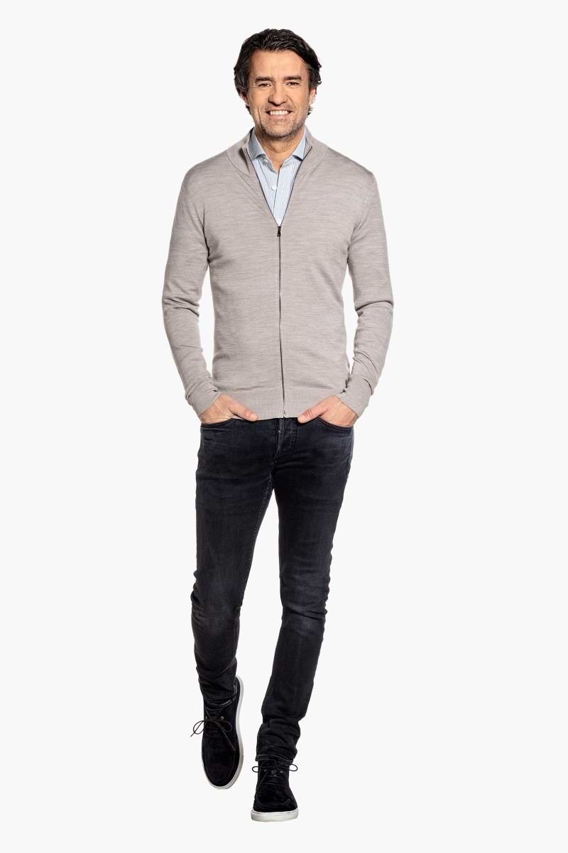 Joe Riva Cardigan Zip Windsor Beige