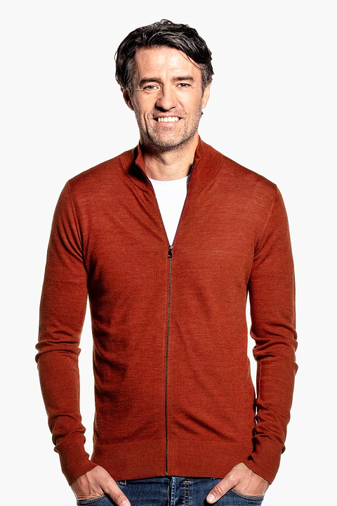 Joe Riva Cardigan Zip Copper Canyon - Base Image
