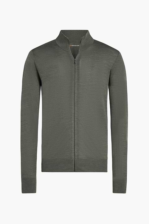 Riva Cardigan Zip Million Dollar Green - Base Image