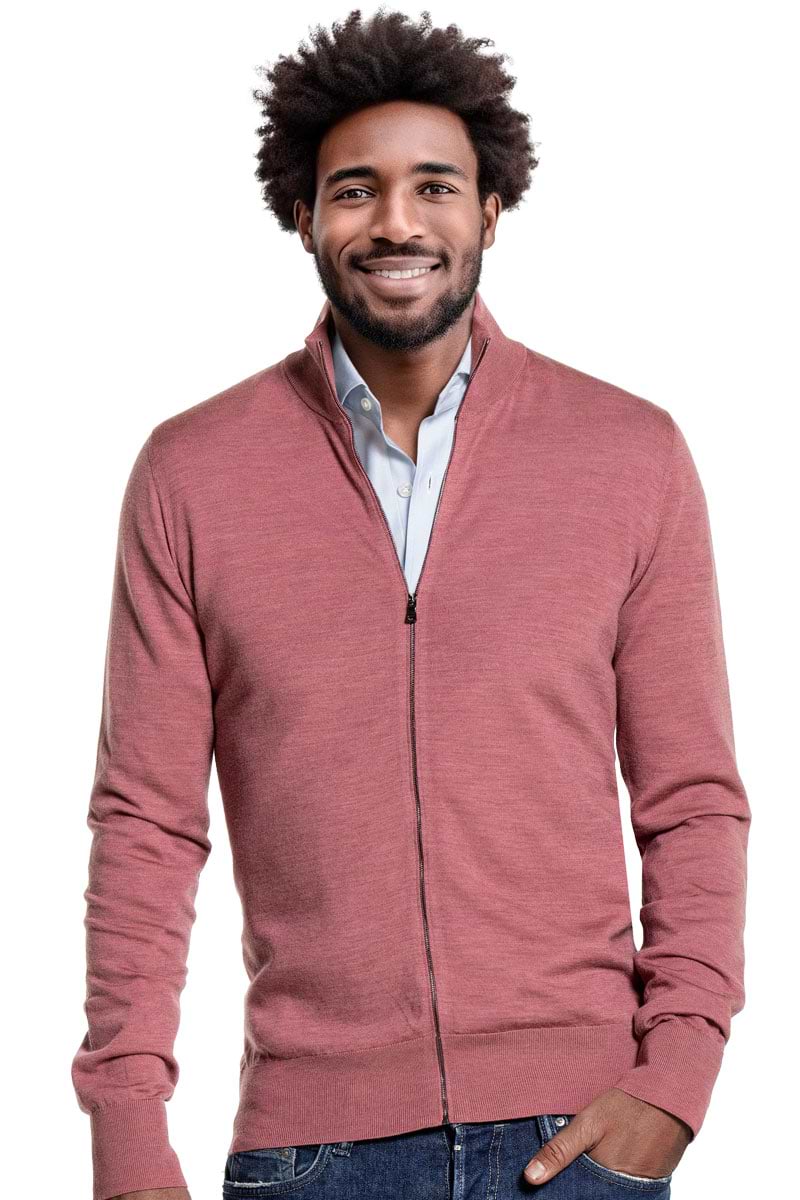 Riva Cardigan Zip Peruvian Pink