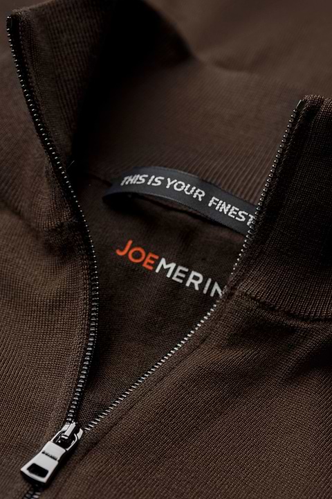 Riva Cardigan Zip Very Dark Brown - Base Image