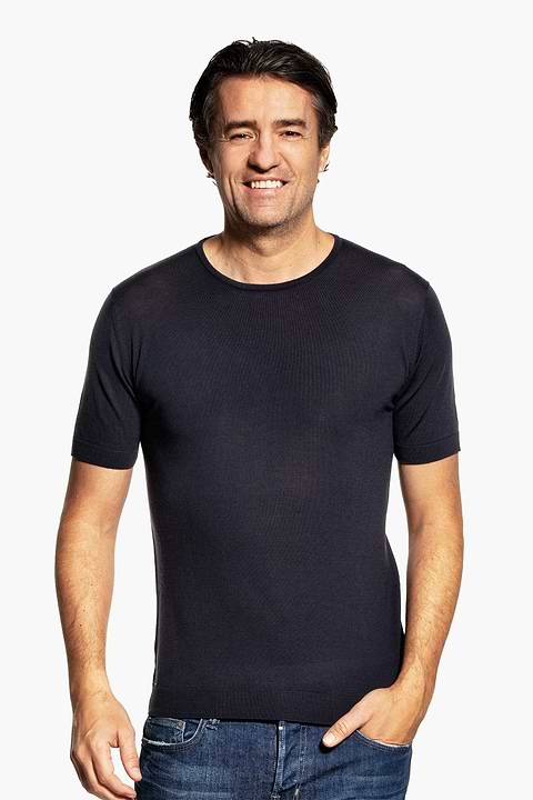 Joe Riva Crew Short Sleeve Blue Grey - Base Image