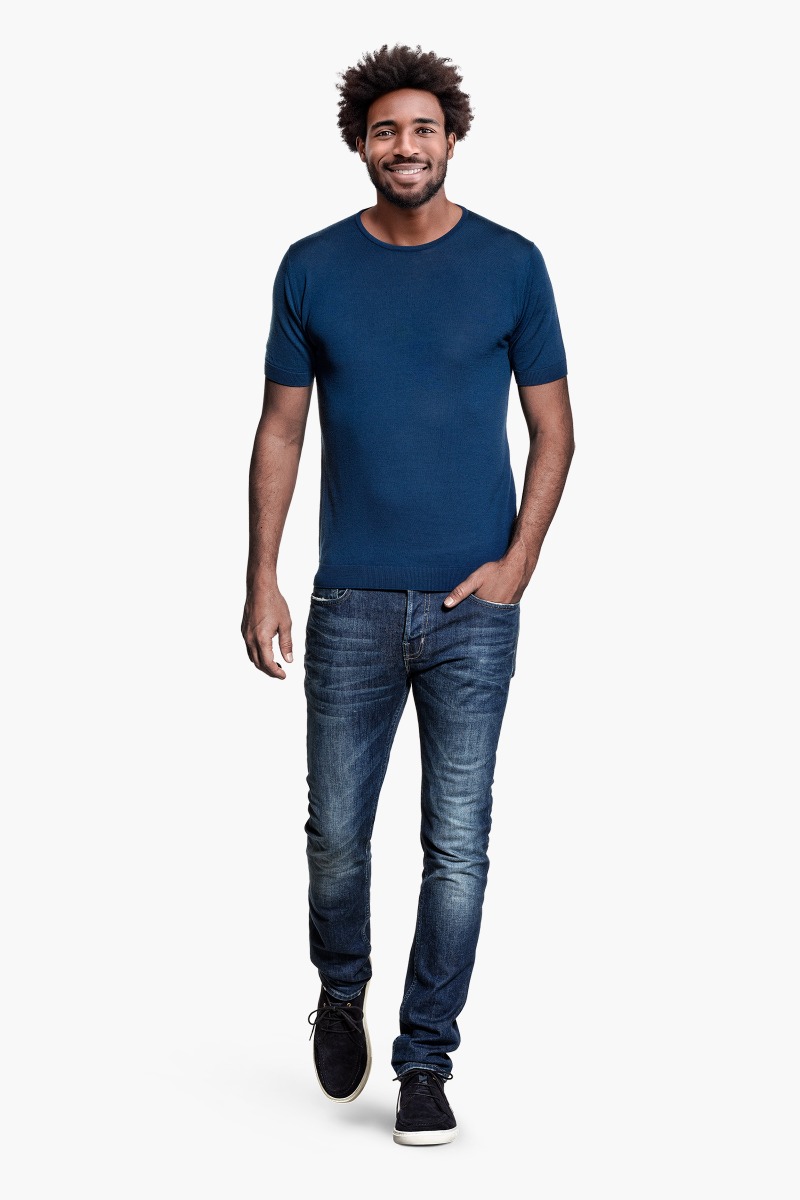 Joe Riva Crew Short Sleeve Bright Navy