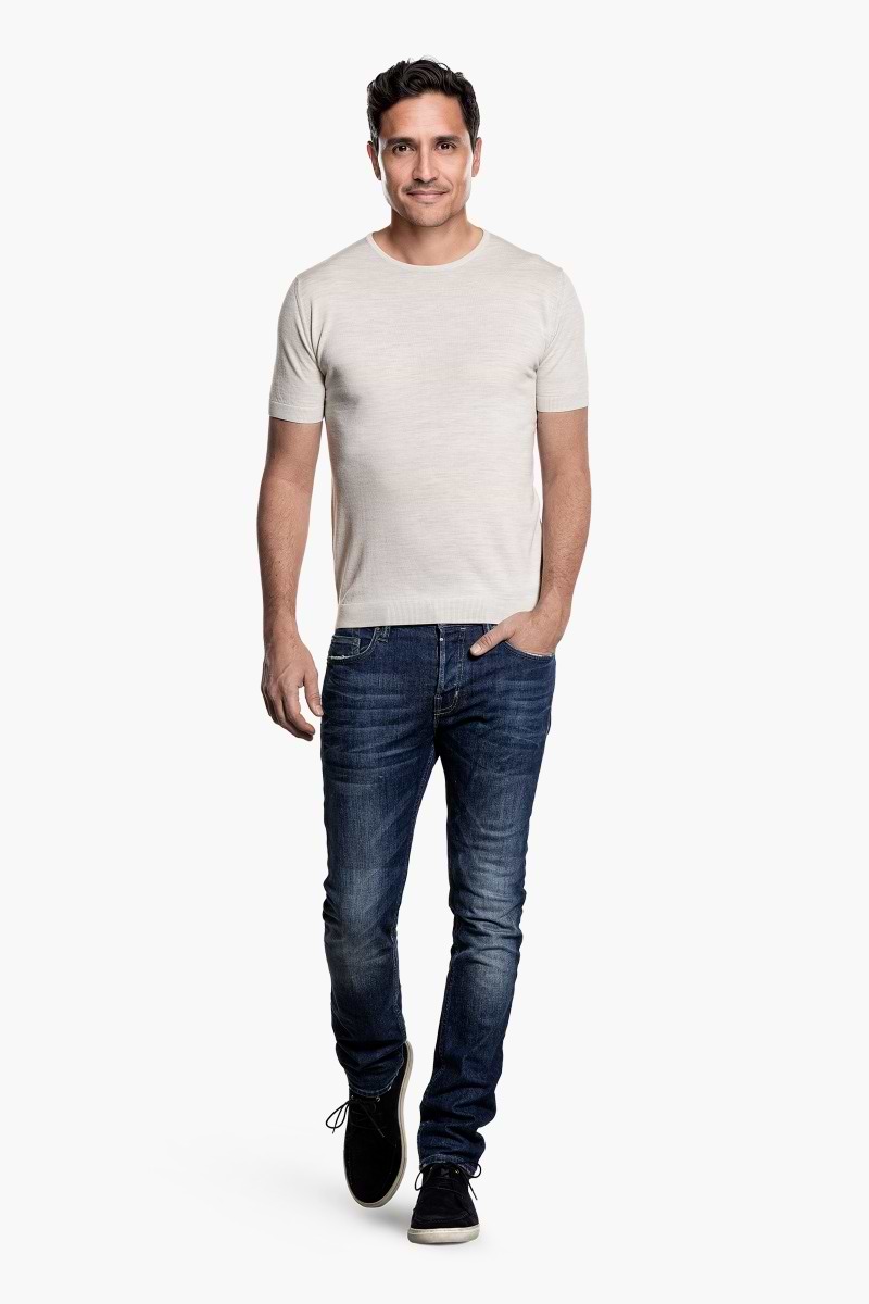 Riva Crew Short Sleeve Clean Cement