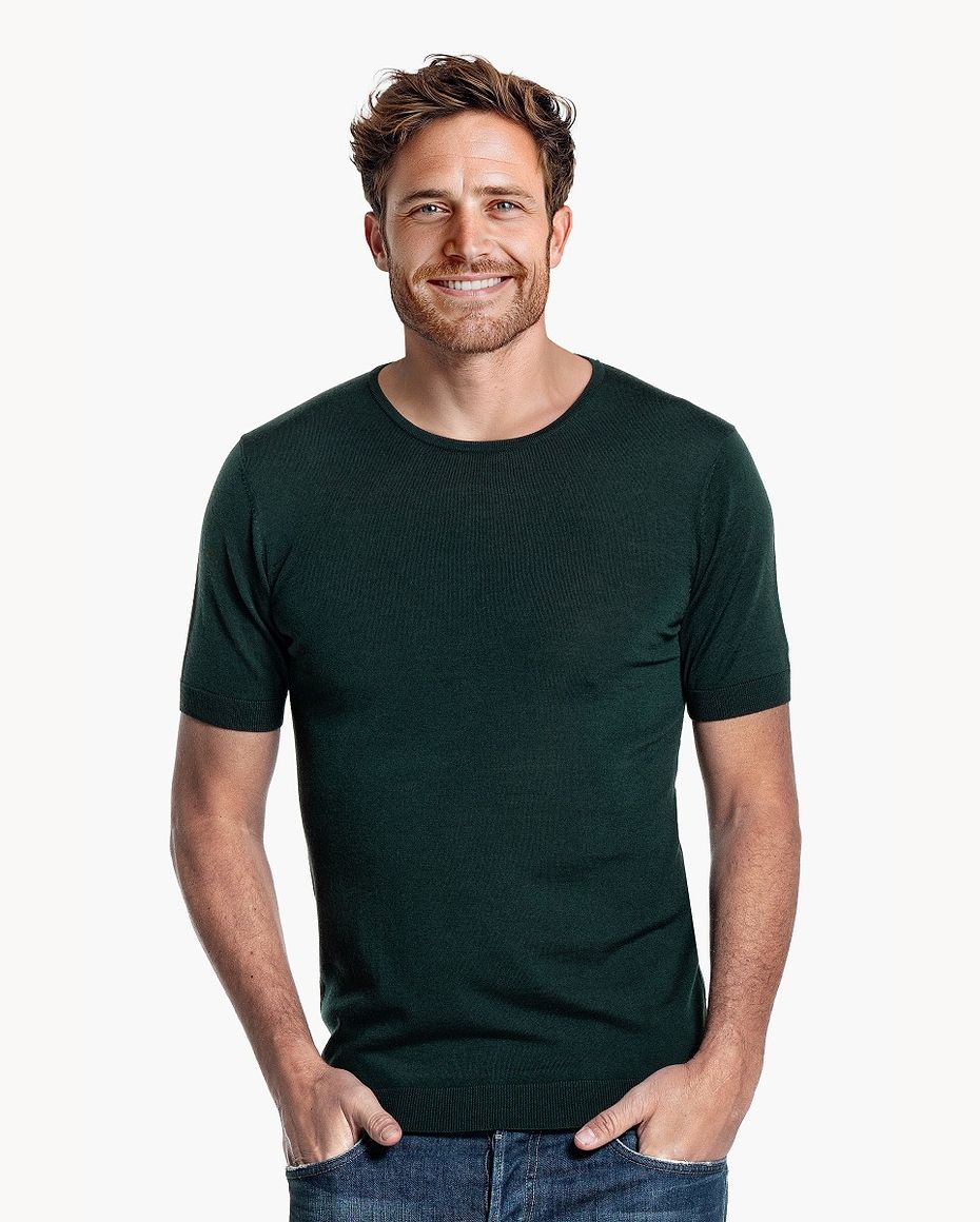 Riva Crew Short Sleeve Very Dark Green
